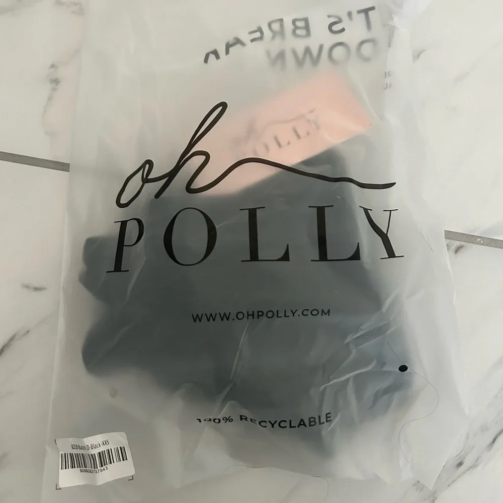 Oh Polly High-Neck Open-Back Mini Dress in Black - Picture 3 of 3